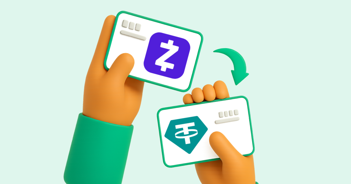 Pasar Zelle a Tether USDT